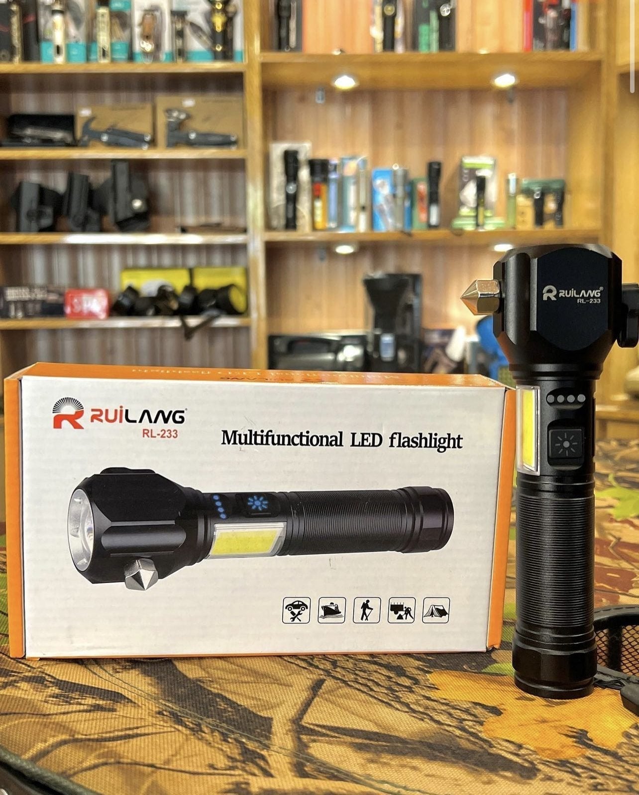 Super Powerful Rulang Torch 2Km Long Range (Multifunctional LED Flashlight)