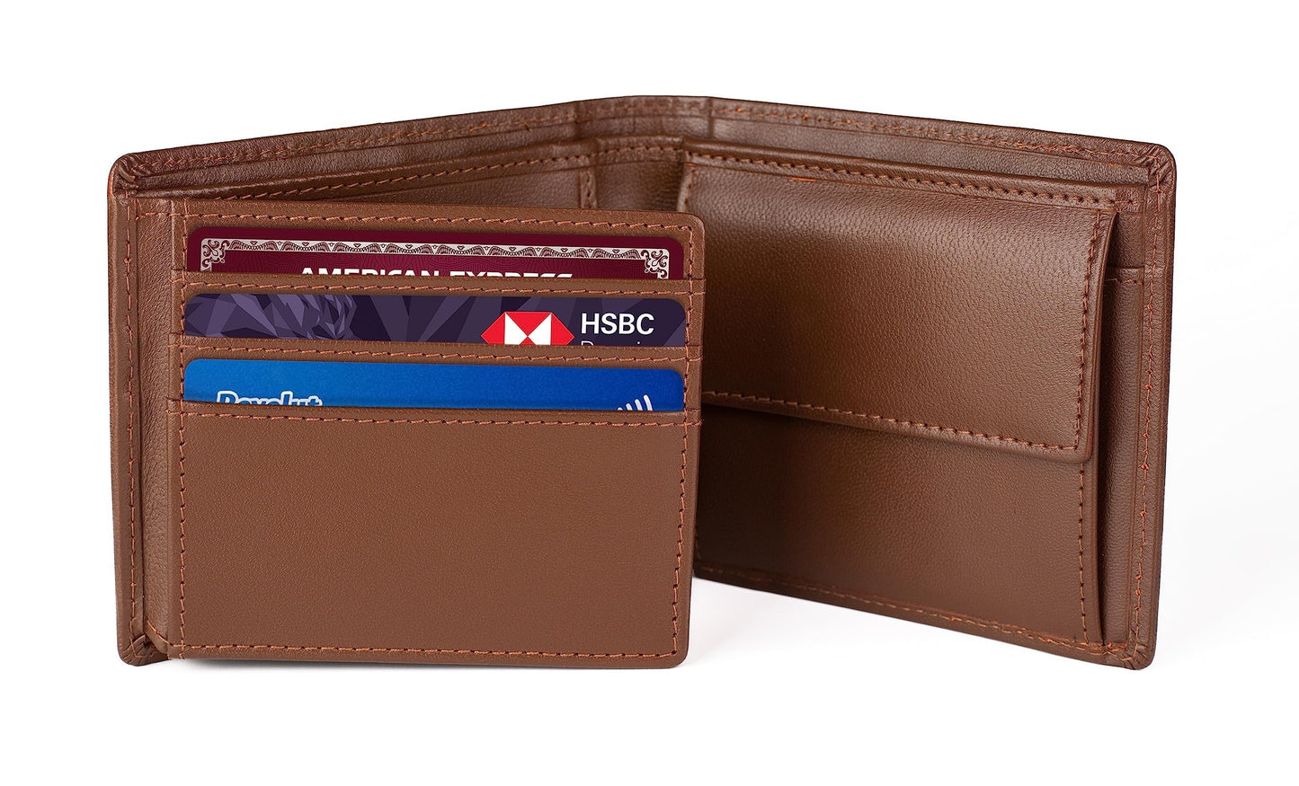 Men's Leather Bi-Fold Wallet - Stylish & Pocket Friendly, 1 Pc