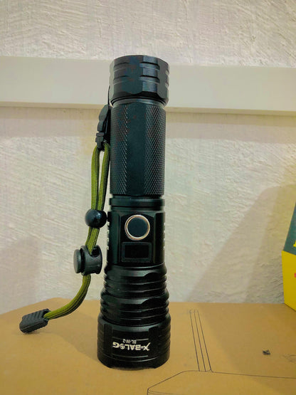 2KM Long Range Rechargeable LED Flashlight | Super Bright, Waterproof, Camping & Security Torch