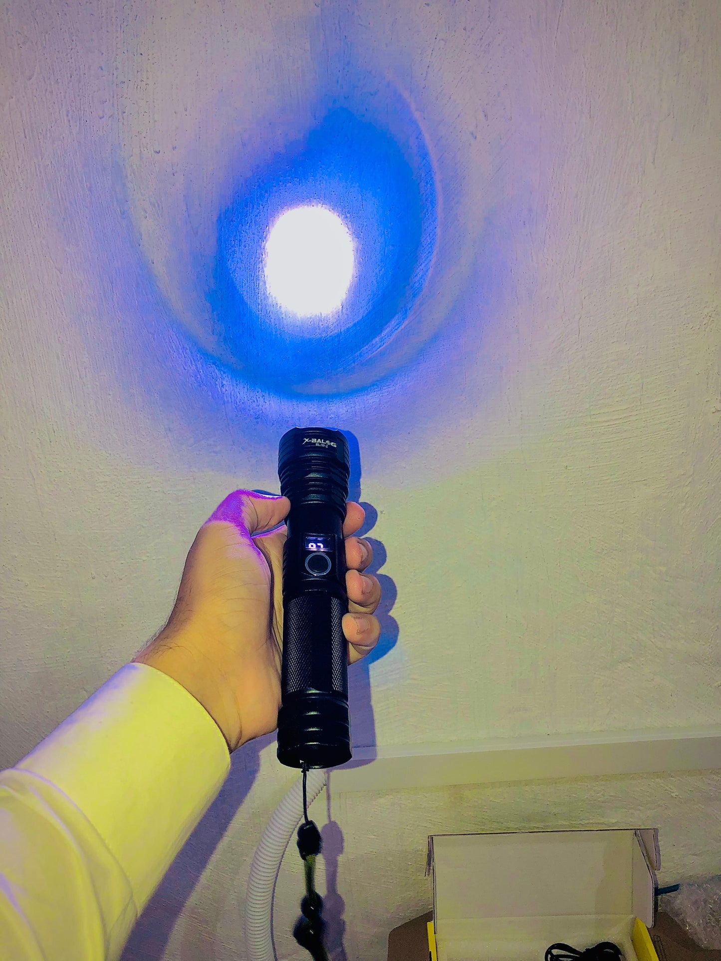 2KM Long Range Rechargeable LED Flashlight | Super Bright, Waterproof, Camping & Security Torch