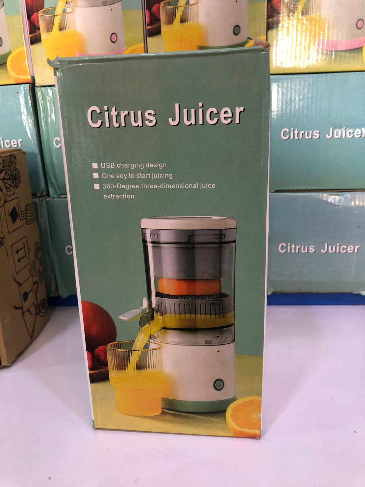 Citrus Juicer Machine – Electric USB Rechargeable Fruit Juicer & Squeezer for Orange, Lemon, Lime, and Grapefruit – Easy Press, Powerful Motor, Easy to Clean