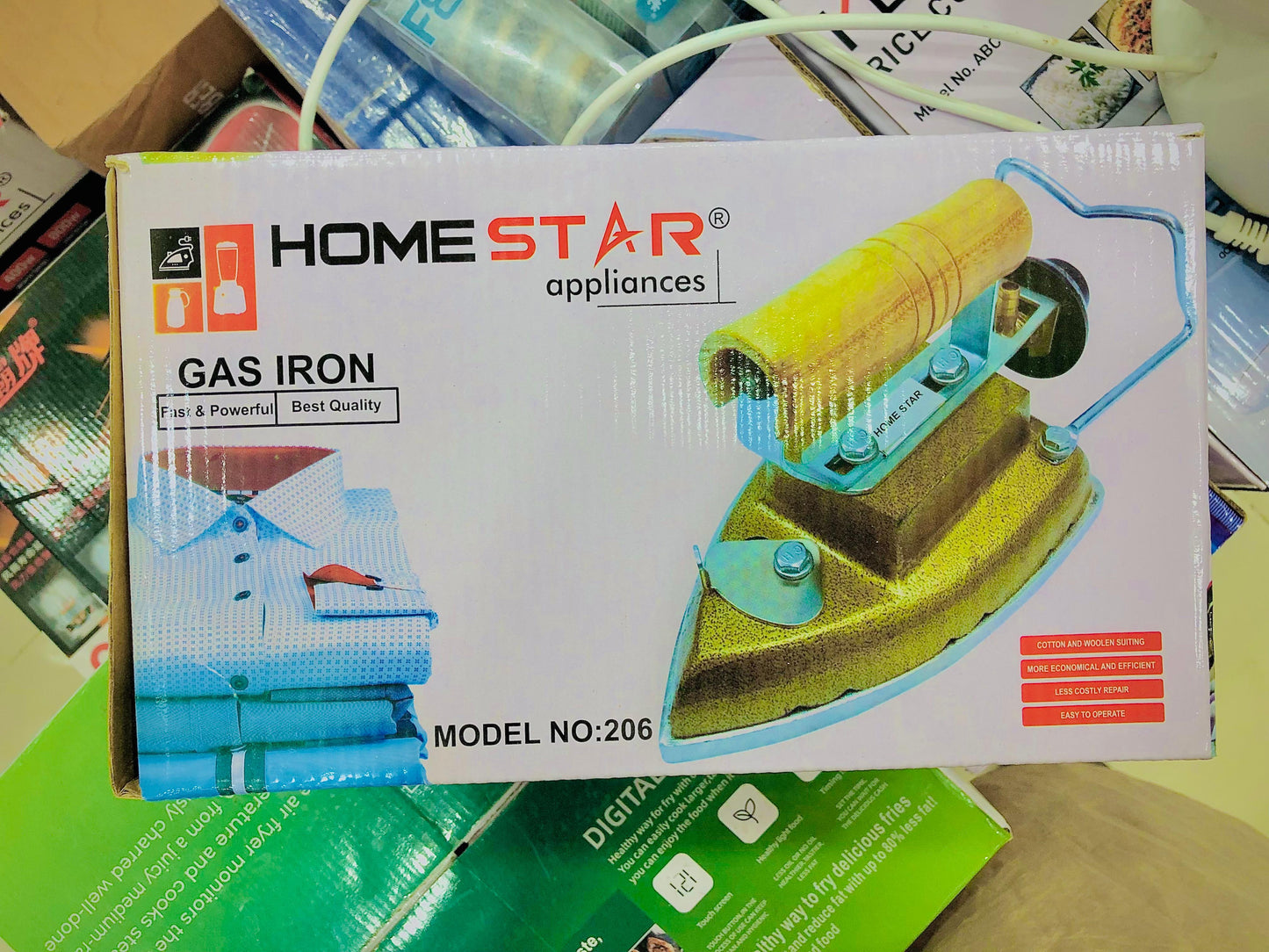 Gas Iron for Effortless Clothing Care | Save Electricity with High-Quality