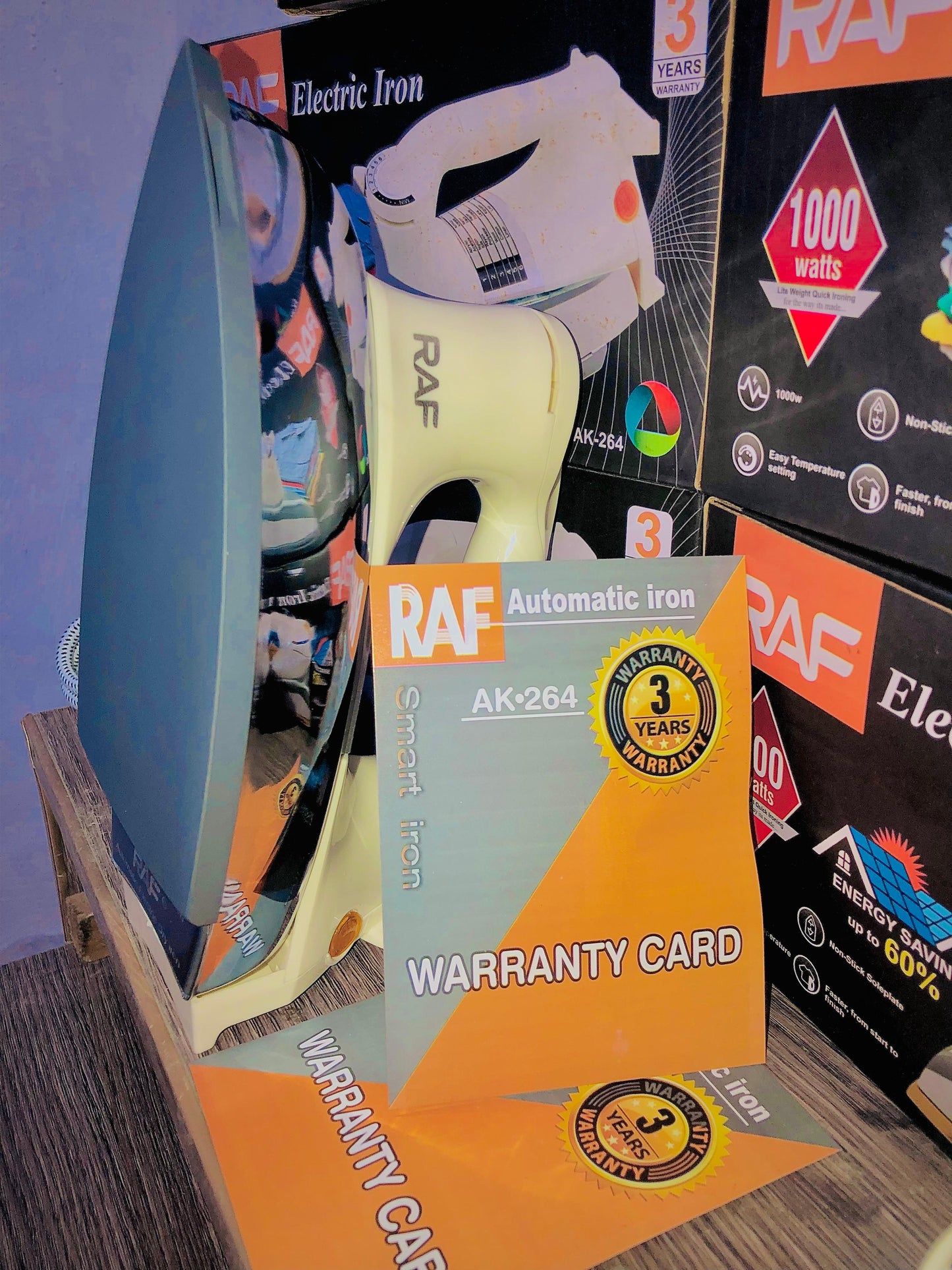 3 Year's Warranty | RAF Electric Iron – Non-Stick Soleplate