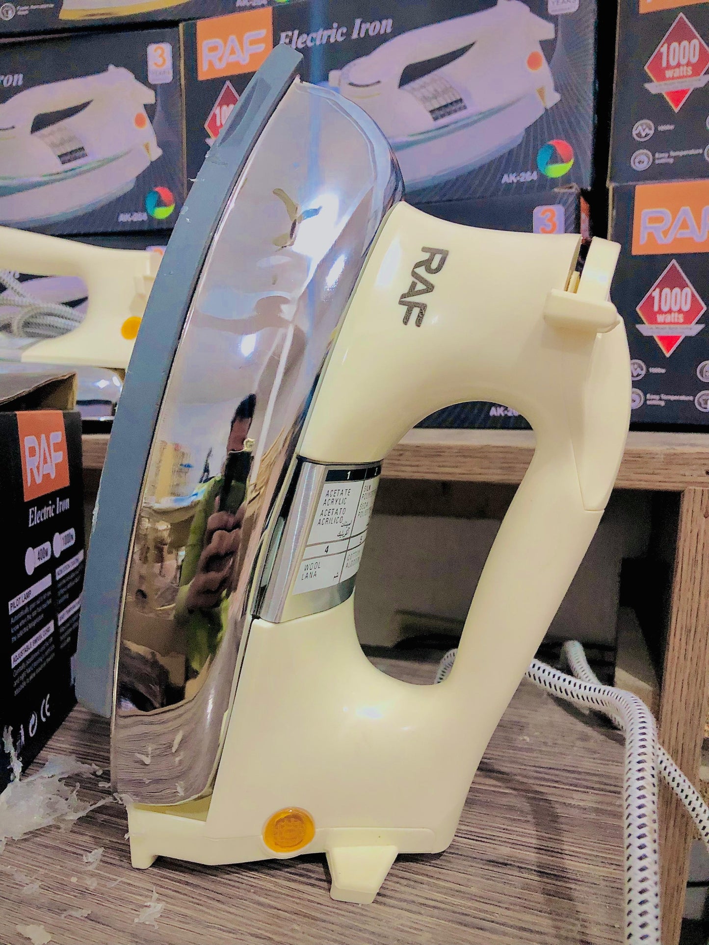 3 Year's Warranty | RAF Electric Iron – Non-Stick Soleplate