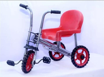 Baby Tricycle Double Seat Made with Durable Solid Material Tyre and Fiber Seat