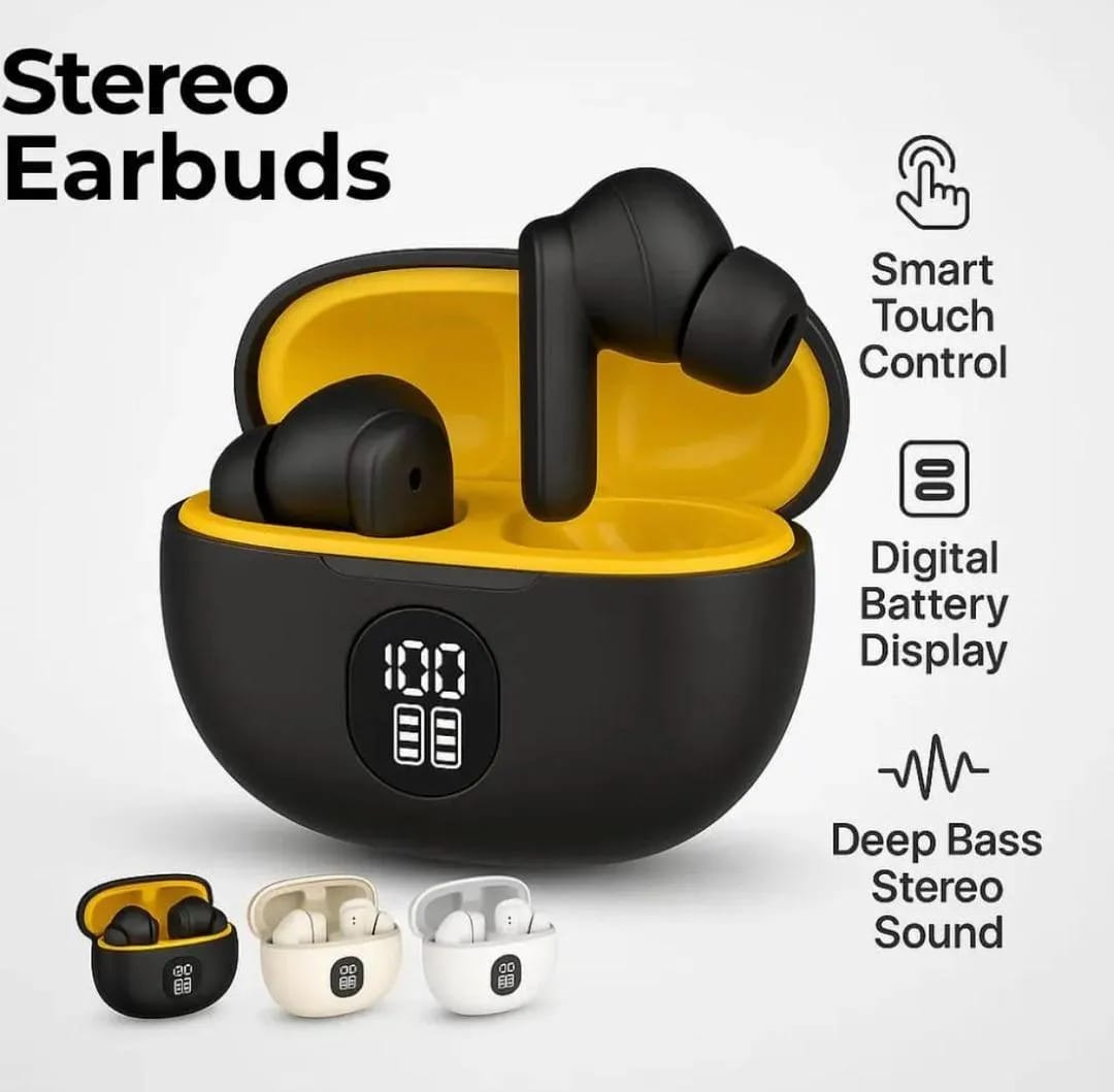 Stereo True Wireless Earphones – Compact & High Bass Sound