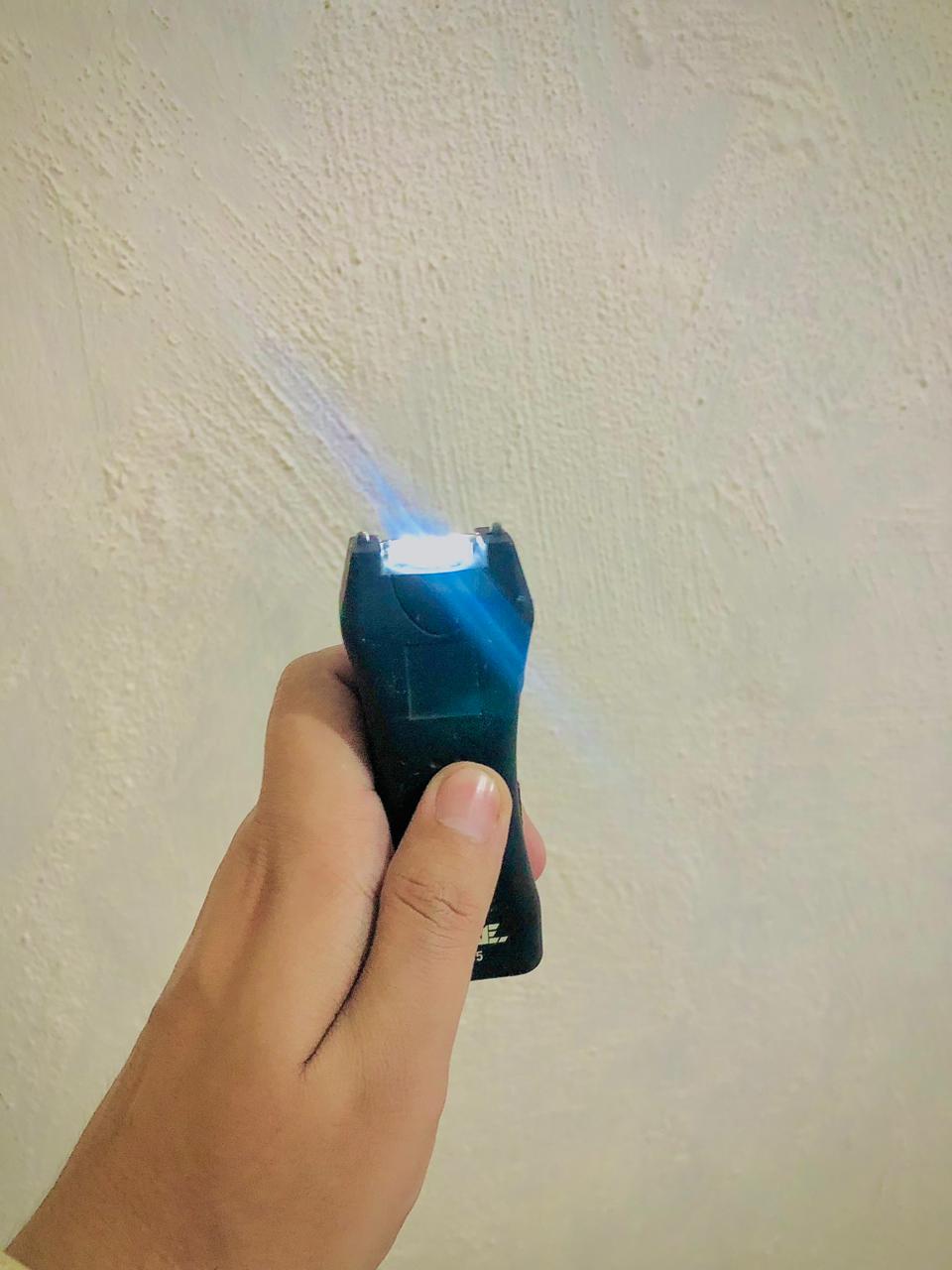 S-1005 Mini Stun Gun Flashlight Rechargeable LED Torch Compact Self Defense Flashlight Portable Pocket Light