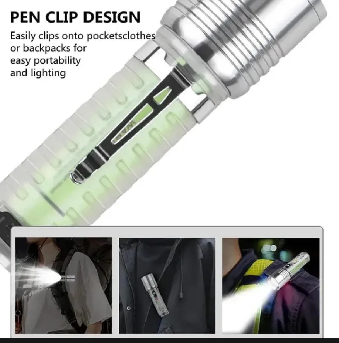 Multifunctional Zoomable Flashlight Torches LED Super Bright Rechargeable