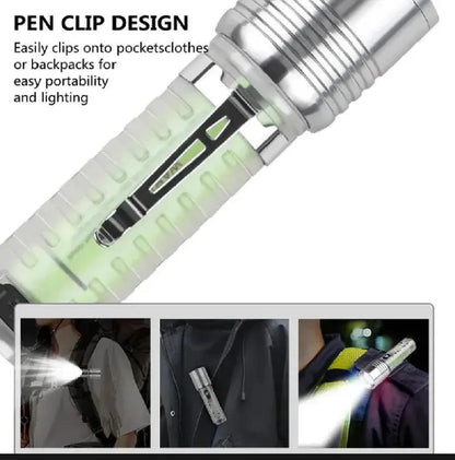 Multifunctional Zoomable Flashlight Torches LED Super Bright Rechargeable