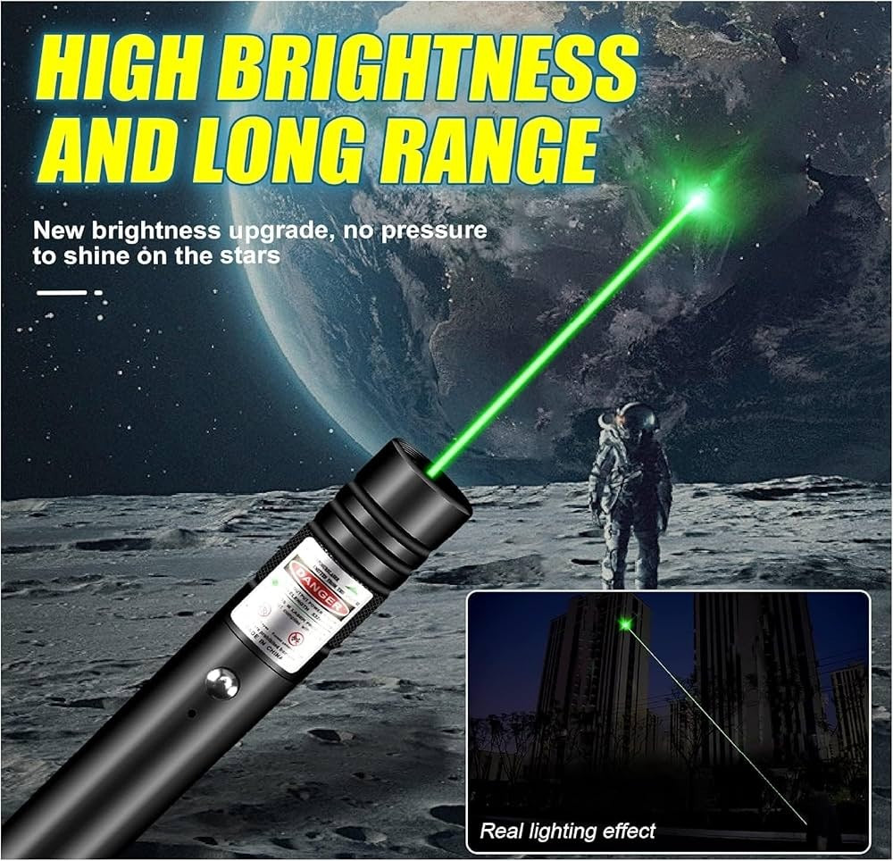 Rechargeable Laser Pointer Pen Green Light, Presentation Tool with Durable and Portable Design