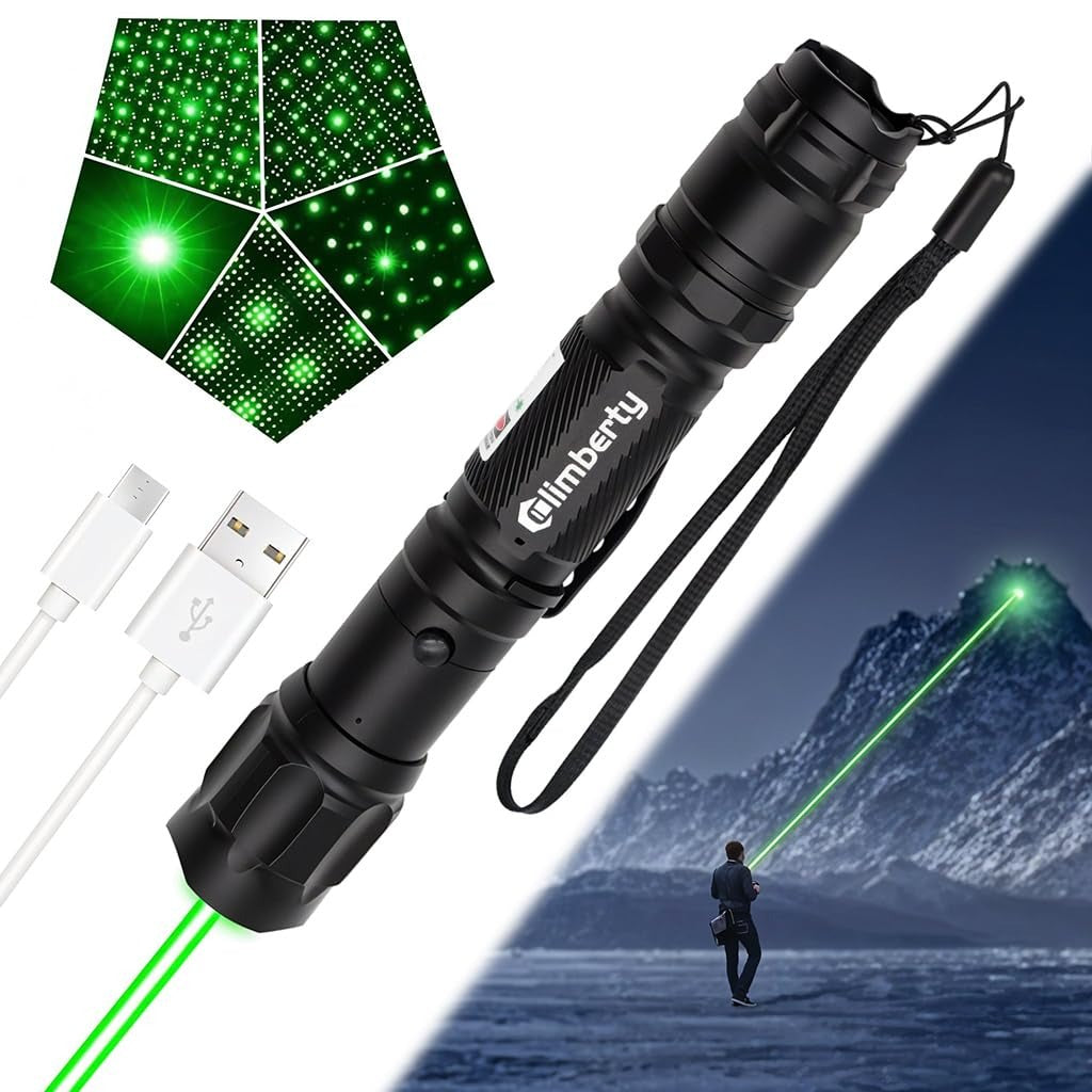 Rechargeable Laser Pointer Pen Green Light, Presentation Tool with Durable and Portable Design