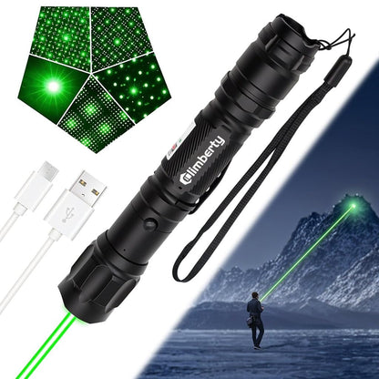 Rechargeable Laser Pointer Pen Green Light, Presentation Tool with Durable and Portable Design