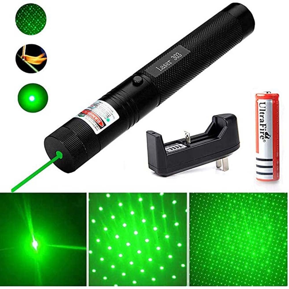 Rechargeable Laser Pointer Pen Green Light, Presentation Tool with Durable and Portable Design