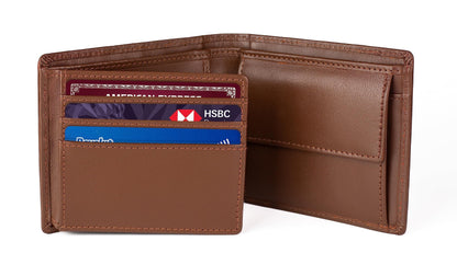 Men's Leather Bi-Fold Wallet - Stylish & Pocket Friendly, 1 Pc
