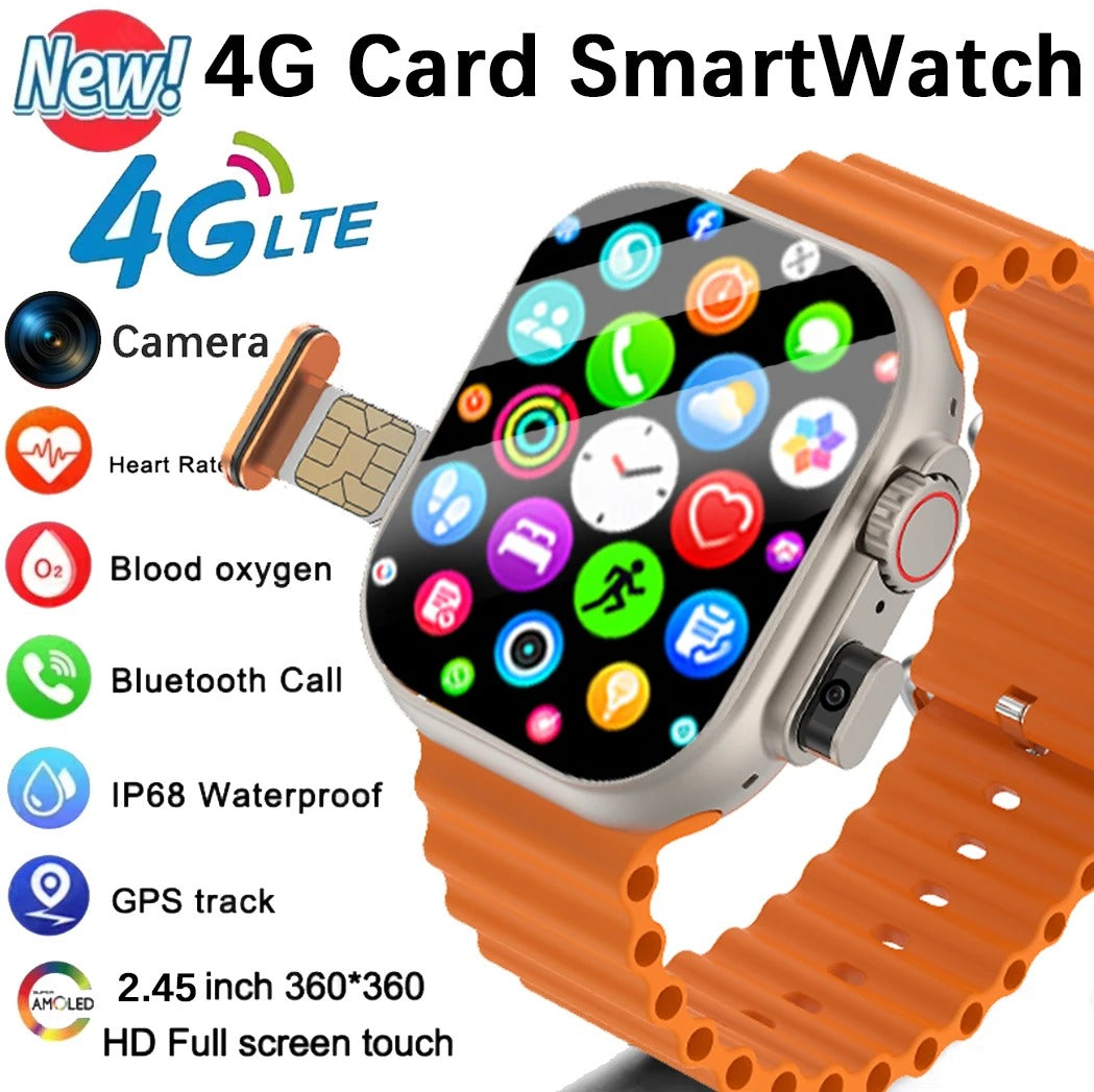 SIM Card Smart Watch – Calling Smartwatch with Touchscreen, Camera & Fitness Features
