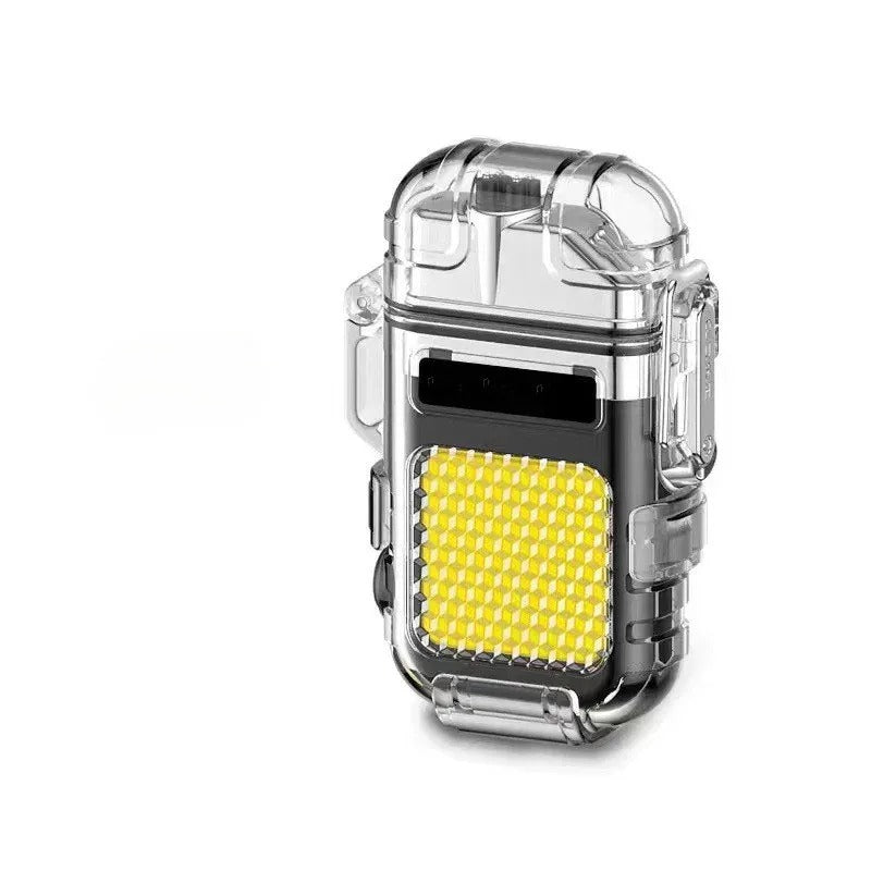 Transparent   Electric   Lighter   USB   Camping   COB   Light   Rechargeable   Waterproof