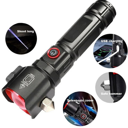 Ruilang RL-2210 Emergency Flashlight & Power Supported LED Powerful 1KM Range Torch
