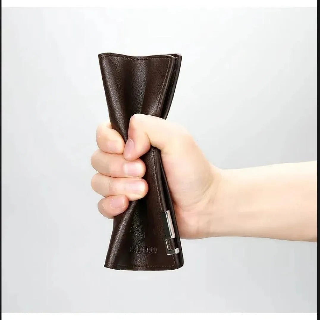 Men's Leather Bi-Fold Wallet - Stylish & Pocket Friendly, 1 Pc