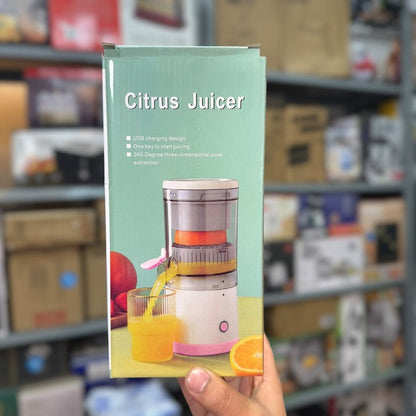 Citrus Juicer Machine – Electric USB Rechargeable Fruit Juicer & Squeezer for Orange, Lemon, Lime, and Grapefruit – Easy Press, Powerful Motor, Easy to Clean